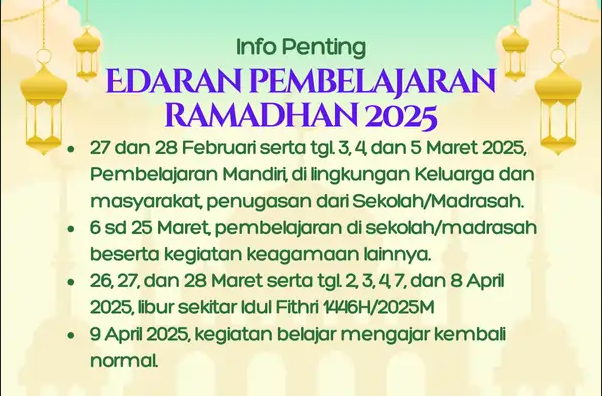 Libur selama bulan Ramadhan